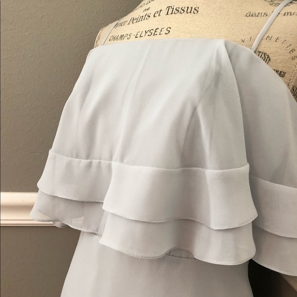 NEW SORELLA VITA SZ 12 ARTIC BLUE CHIFFON FORMAL EVENING GOWN - Picture 5 of 12